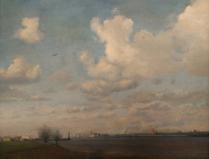 The Mersey from Shorefields, New Ferry. Oil on Canvas. 